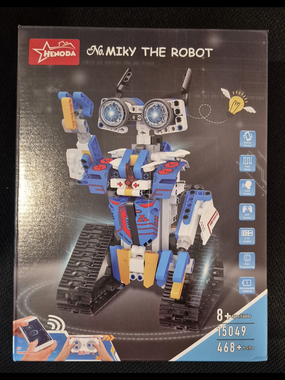 Blue and White Miky the Robot Building Toy